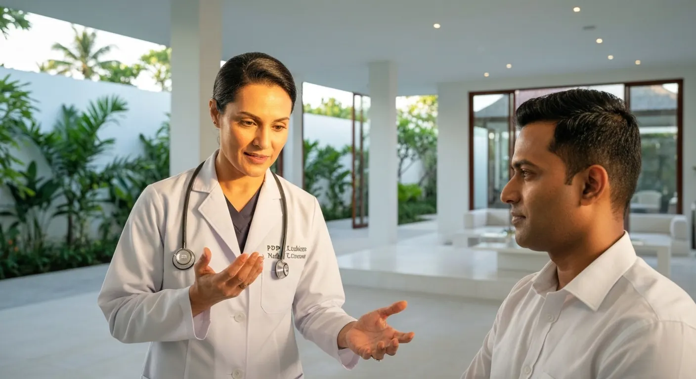 Doctor explaining a treatment plan to a patient