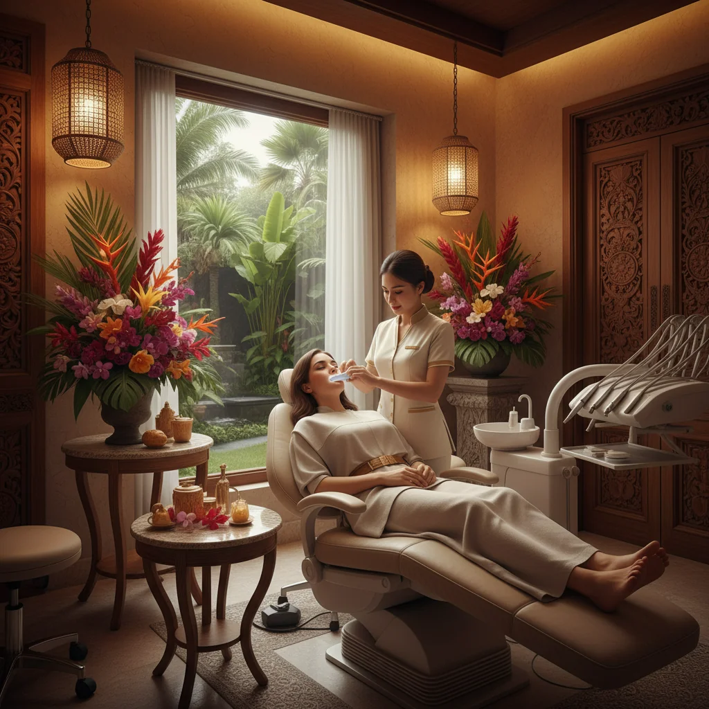 Professional teeth whitening luxury Bali spa